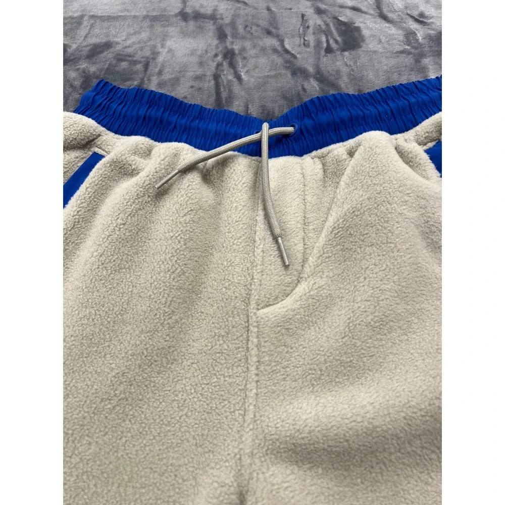 Old Navy‎ Fleece Joggers Boys XL 14-16 Cream Blue Excellent Sherpa Pants